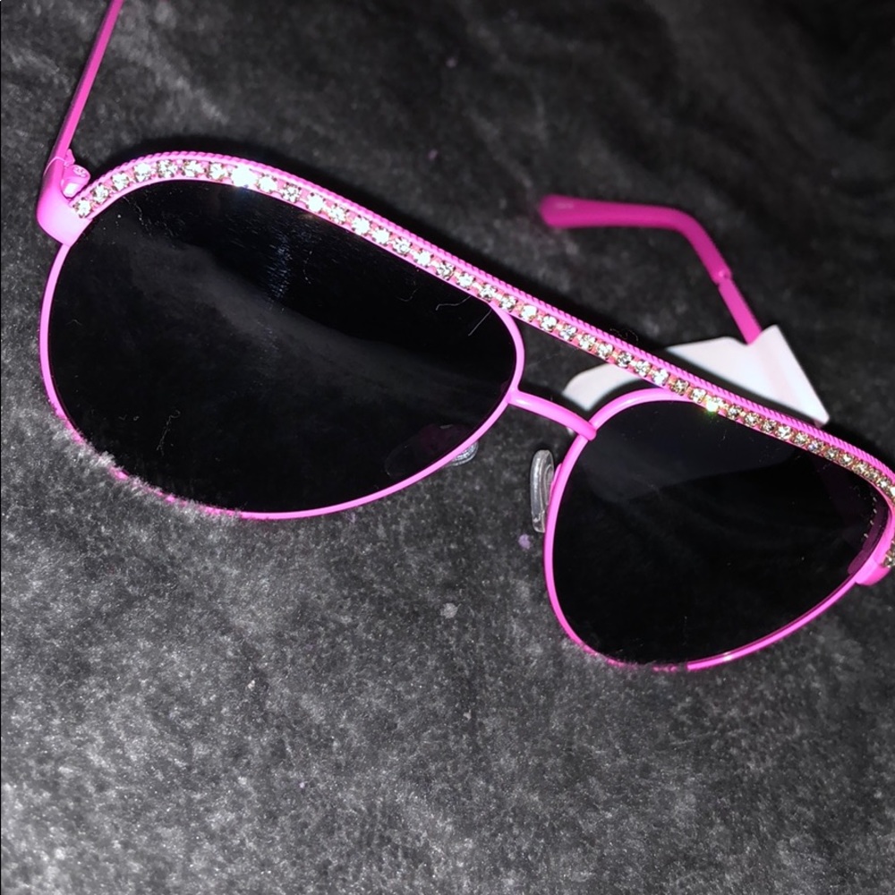 Pink rhinestone sunglasses